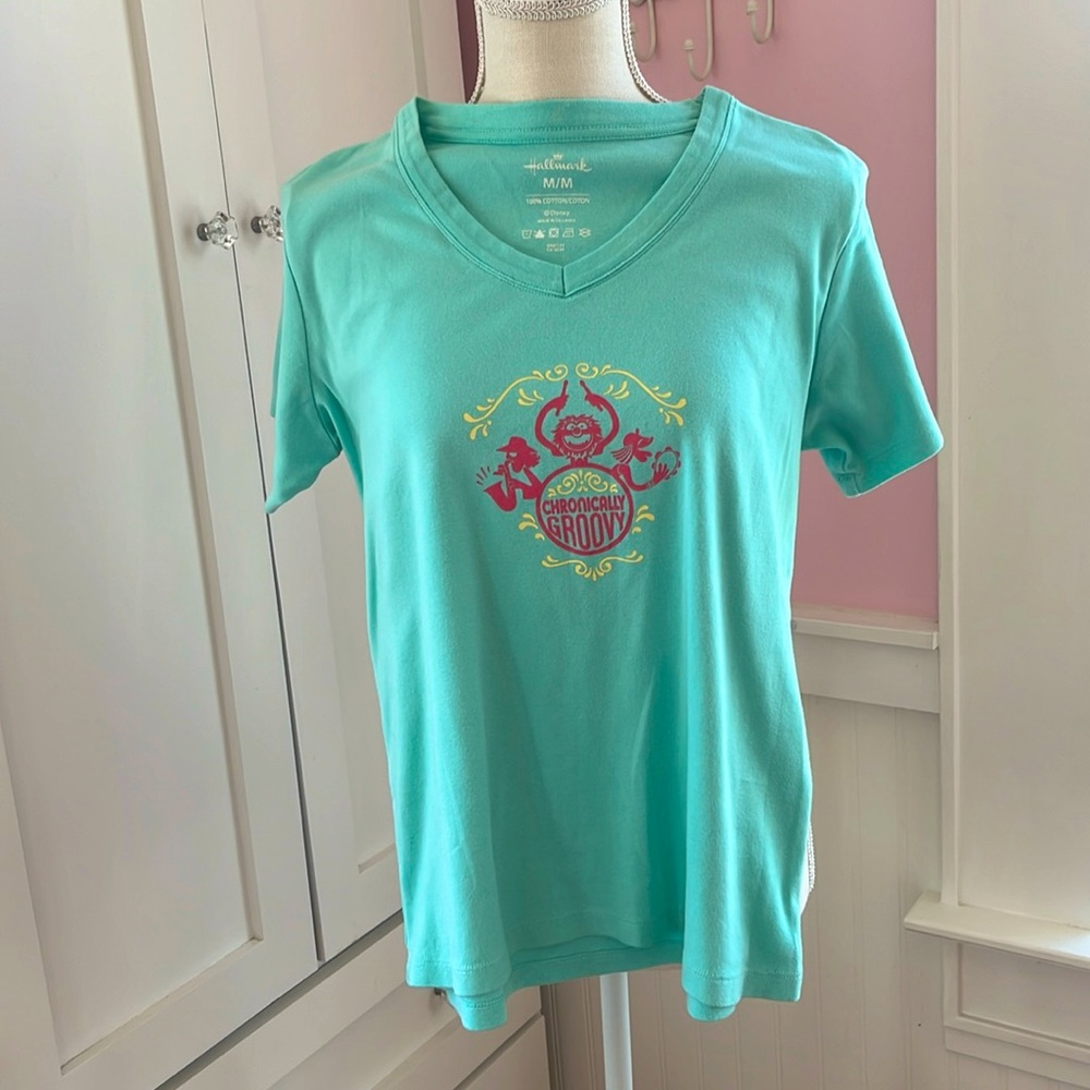 Muppets Hallmark Aqua “Chronically Groovy” V-Neck Tee